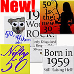 50th Birthday Buttons
